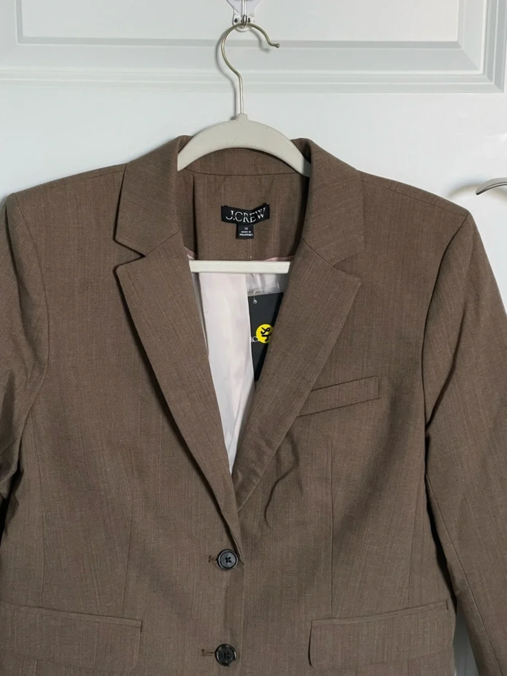 New! J. Crew École Italian studio wool blend Blazer 10 brown tan 54385